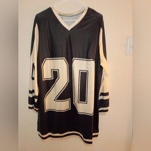 Black and Cream Number 20 Hockey Jersey Dress New.